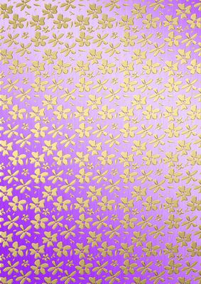 Gold Metallic Flowers Matching Backing Paper Kit