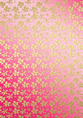 Gold Metallic Flowers Matching Backing Paper Kit