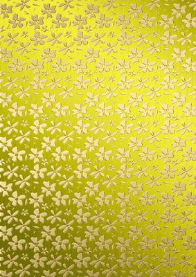 Gold Metallic Flowers Matching Backing Paper Kit