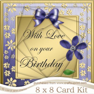 8 x 8 Floral Elegance Birthday Twisted Tunnel Card Kit