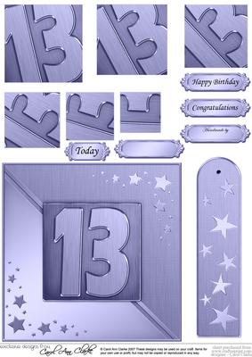 13th Metallic Age Quick Card with Twisted Pyramage