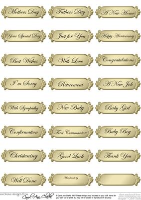 Metallic Everyday Mixed Greetings Text Plates