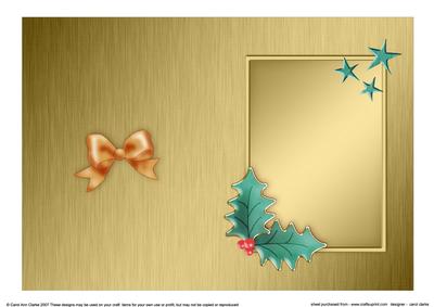 Elegant Christmas Greeting Matching Insert 5 x 7 Portrait