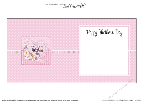 Mothers Day Flowers, Lace & Pearls square landscape insert