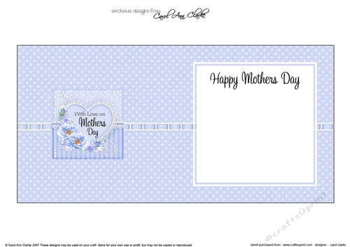 Mothers Day Flowers, Lace & Pearls square landscape insert