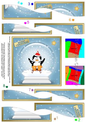 Cheeky Penguin Snowglobe Wavy Spiral Side Stacker