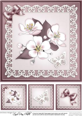 8 x 8 Apple Blossom Quick Card Topper