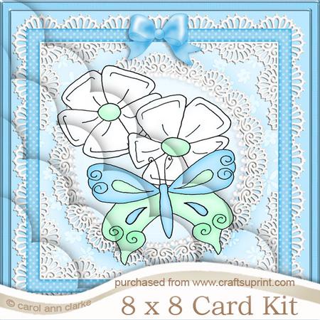 8 x 8 Fluttery Butterfly Kit with Scalloped Corners