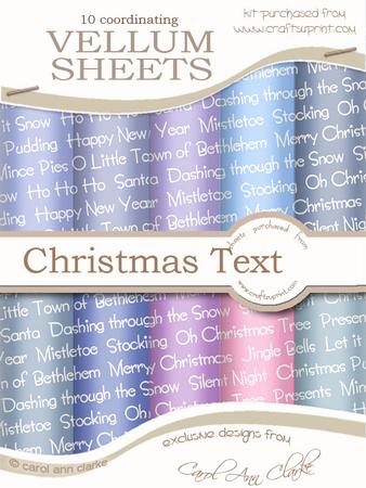 Christmas Text Xmas Snowglobe Matching Vellum Kit