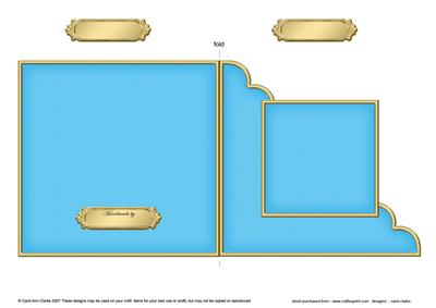Cut and Fold Corner Card Plain Card Base