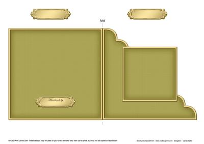 Cut and Fold Corner Card Plain Card Base