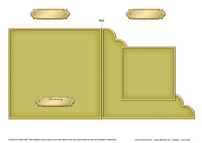 Cut and Fold Corner Card Plain Card Base