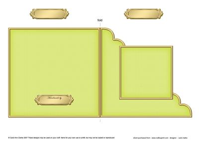 Cut and Fold Corner Card Plain Card Base