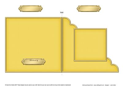 Cut and Fold Corner Card Plain Card Base