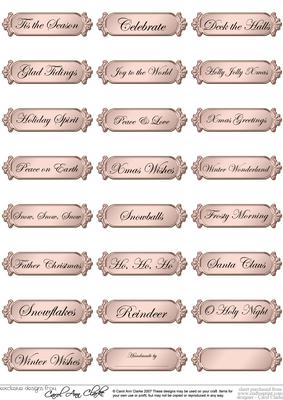 A 2nd Set of Metallic Christmas Greetings Text Plates