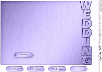 5 x 7 Elegant Metallic Wedding Shaped Card