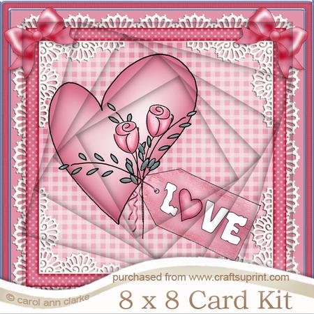8 x 8 Love Heart Twisted Tunnel Card Kit