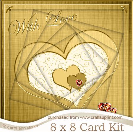 8 x 8 Elegant Hearts Twisted Tunnel Card Kit