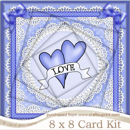 8 x 8 Love Hearts Twisted Tunnel Card Kit