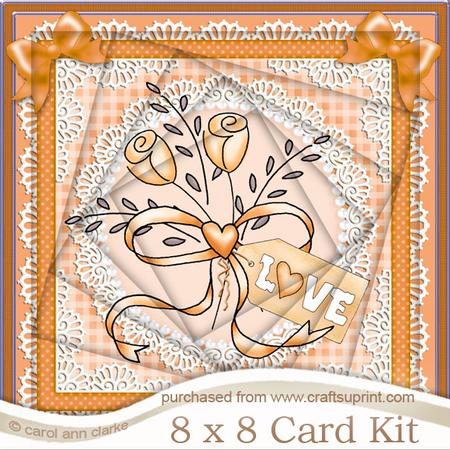 8 x 8 Lovely Roses Twisted Tunnel Card Kit