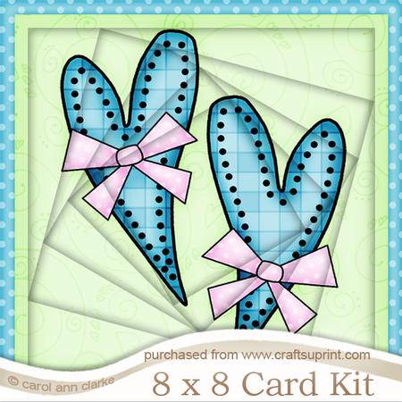 8 x 8 Funky Hearts Twisted Tunnel Card Kit