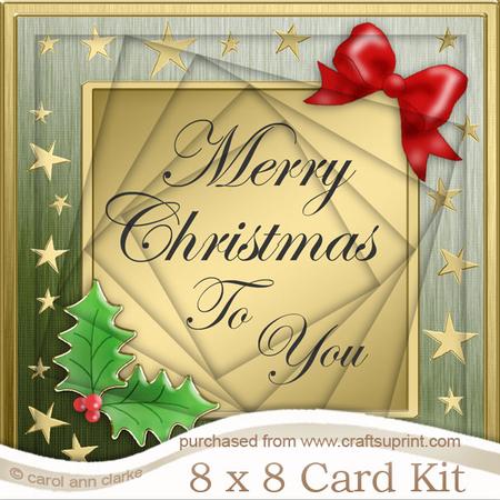 8 x 8 Elegant Christmas Twisted Tunnel Card Kit