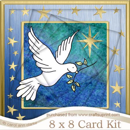 8 x 8 Xmas Dove Twisted Tunnel Card Kit