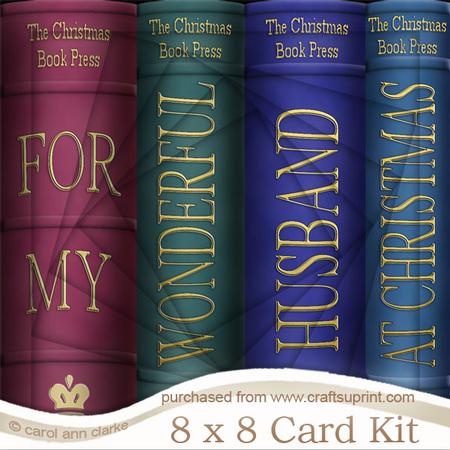 8 x 8 Husband Christmas Books Twisted Tunnel Card Kit