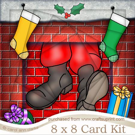 8 x 8 Santa Got Stuck!! Twisted Tunnel Card Kit