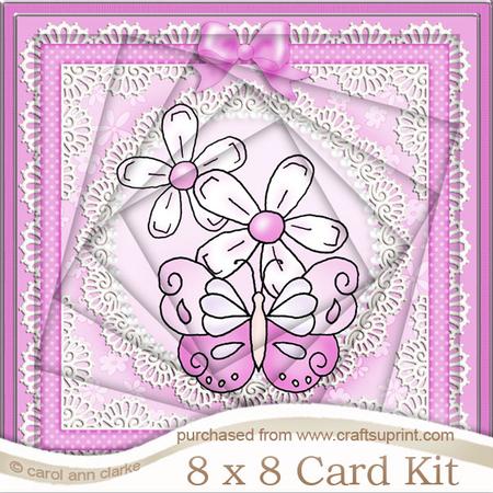 8 x 8 Fluttery Butterfly Twisted Tunnel Card Kit