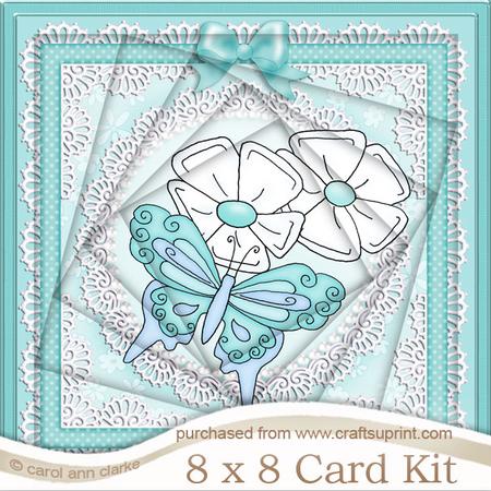8 x 8 Fluttery Butterfly Twisted Tunnel Card Kit