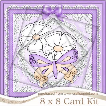 8 x 8 Fluttery Butterfly Twisted Tunnel Card Kit