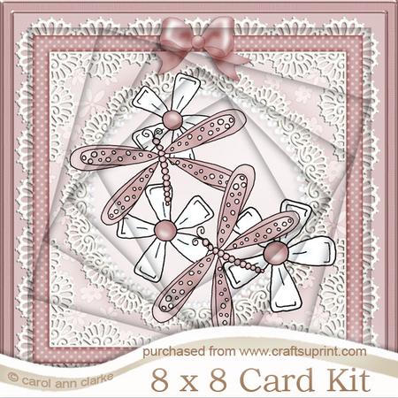 8 x 8 Dreamy Dragonflies Twisted Tunnel Card Kit