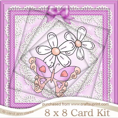 8 x 8 Fluttery Butterfly Twisted Tunnel Card Kit