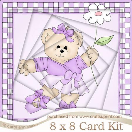 8 x 8 Ballerina Bear Twisted Tunnel Card Kit