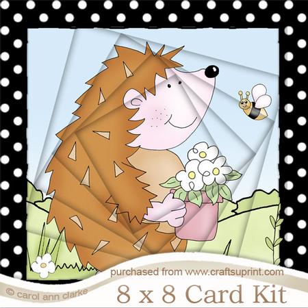 8 x 8 Cute Hegehog Twisted Tunnel Card Kit