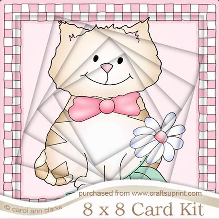 8 x 8 Cute Cat Twisted Tunnel Card Kit