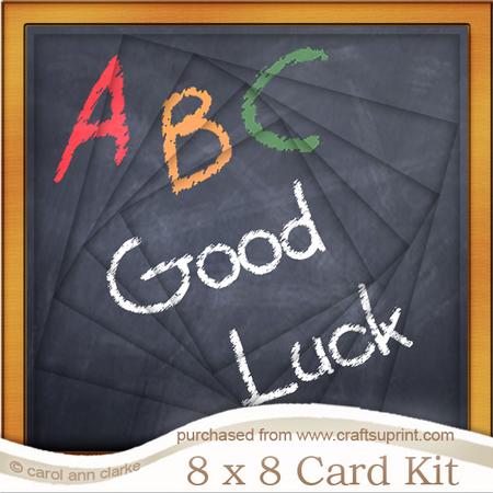8 x 8 Good Luck Blackboard Twisted Tunnel Card Kit