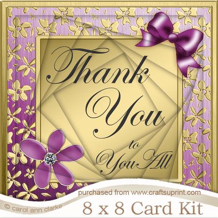8 x 8 Floral Elegance Thank You Twisted Tunnel Card Kit