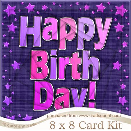 8 x 8 Happy Birthday Twisted Tunnel Card Kit