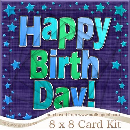 8 x 8 Happy Birthday Twisted Tunnel Card Kit