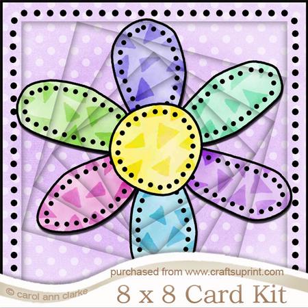 8 x 8 Patchwork Flower Twisted Tunnel Card Kit