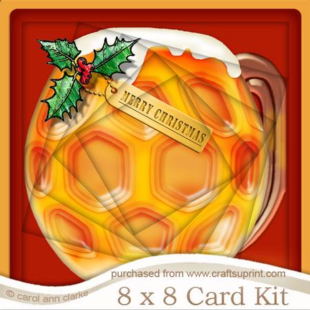 8 x 8 Mine's a Christmas Pint Twisted Tunnel Card Kit