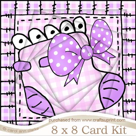 8 x 8 Baby Bootee Twisted Tunnel Card Kit