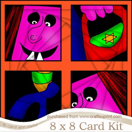 8 x 8 a Haunting We Will Go Twisted Tunnel Card Kit