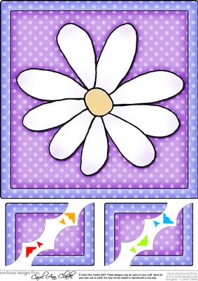 8 x 8 Daisy Scalloped Corner Topper