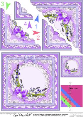 Bluebells Scallop Corner Side Stacker Topper
