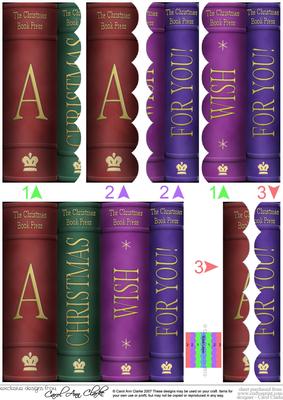 Merry Christmas Books Scallop Edge Side Stacker