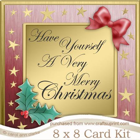 8 x 8 Elegant Christmas Greetings Kit with 3D Decoupage