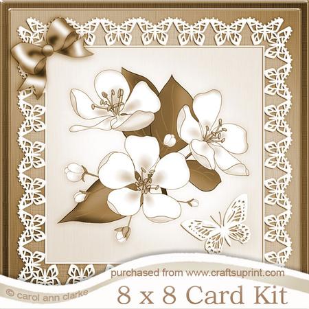 8 x 8 Apple Blossom Kit with 3D Decoupage